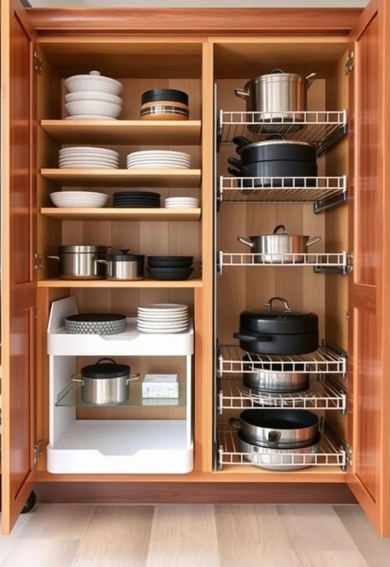 چیدمان قابلمه ها