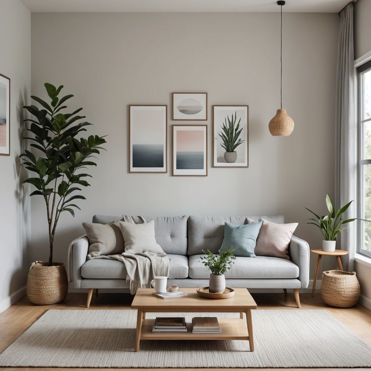 ست کردن مبل طوسی با رنگ های سرد