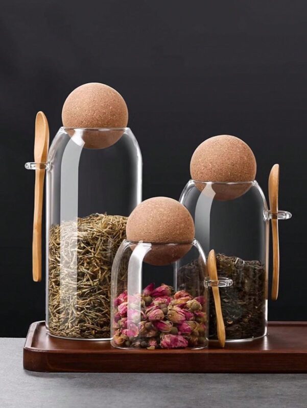 ظرف درب دار شیشه ای