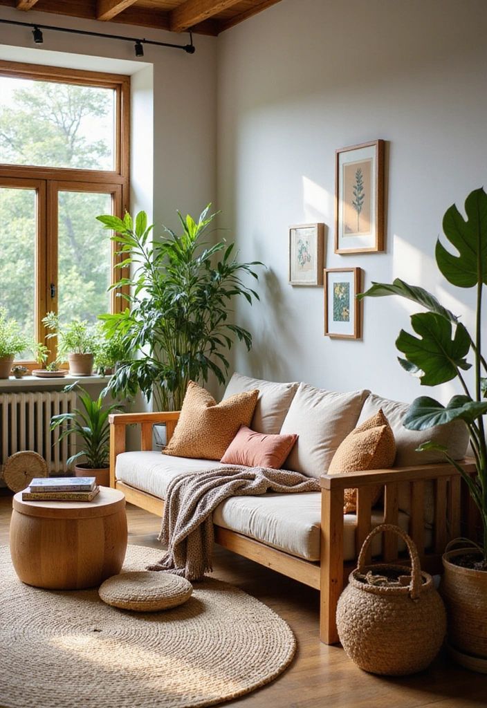 استفاده از چوب طبیعی در دکوراسیون سبز و کرم