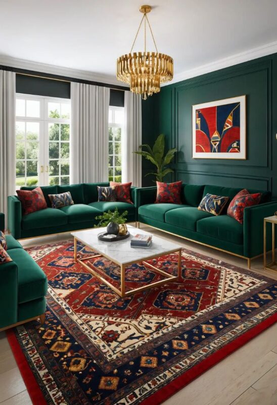 نورپردازی مناسب فرش قرمز