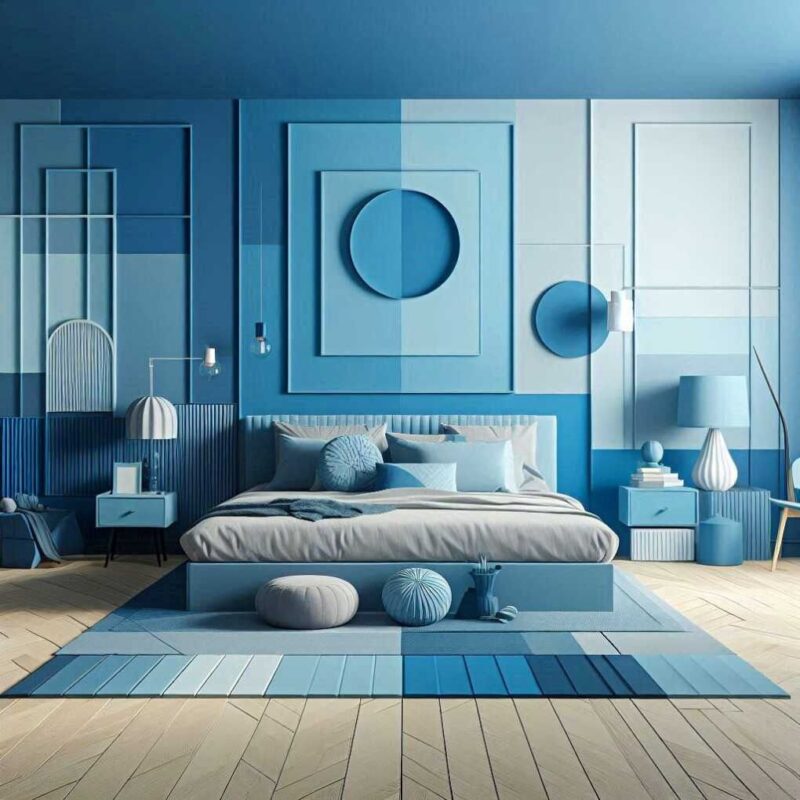 پالت رنگی آبی در دکوراسیون منزل
