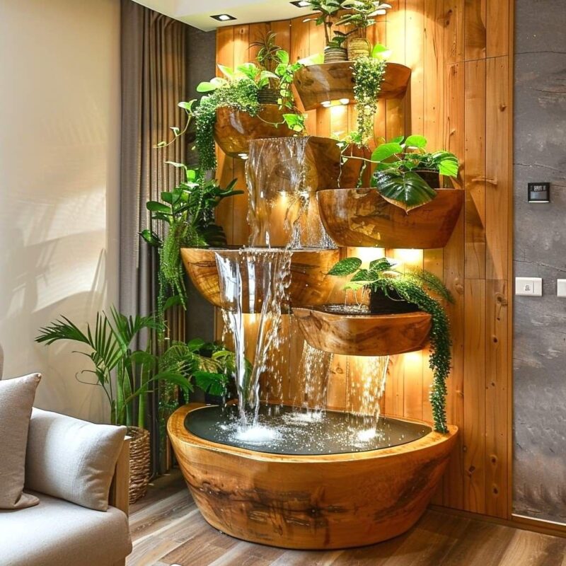 آبنما چوبی نوری