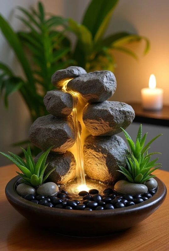 آبنما رومیزی سنگی