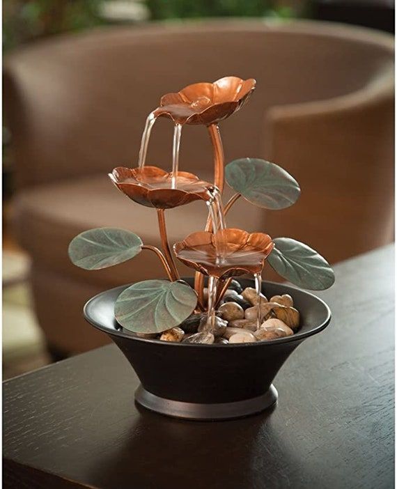 آبنمای رومیزی طرح گل