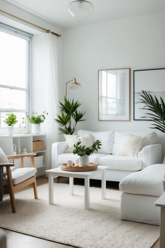 تاثیر رنگ های روشن و سفید در دکوراسیون خانه کوچک